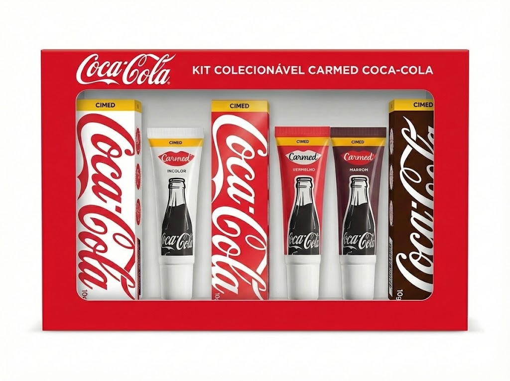 Kit Colecionável Carmed Coca Cola 30g