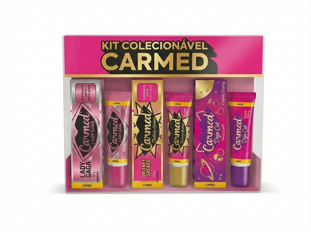Kit Colecionável Carmed Pop Stars 30g